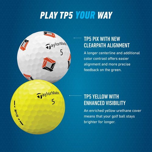 TaylorMade Golf 2024 TP5 Stripe ONE Dozen Golf Balls
