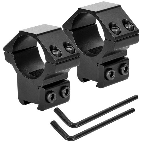 NEATABY 1 Inch Dovetail Scope Rings Set, 2 Pcs Medium Profile Scope Mounts with 2 Hex Wrenches, for 3/8 Inch Dovetail Rails, Black (Medium Profile)