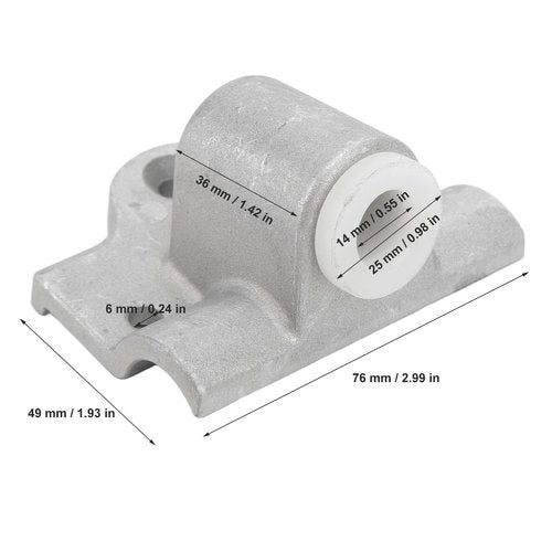 Rowboat Oar Lock Socket, Built In Nylon Bearings Rust Prevention Boat Aluminum Oar Lock Socket Easy Installation Portable for Boat