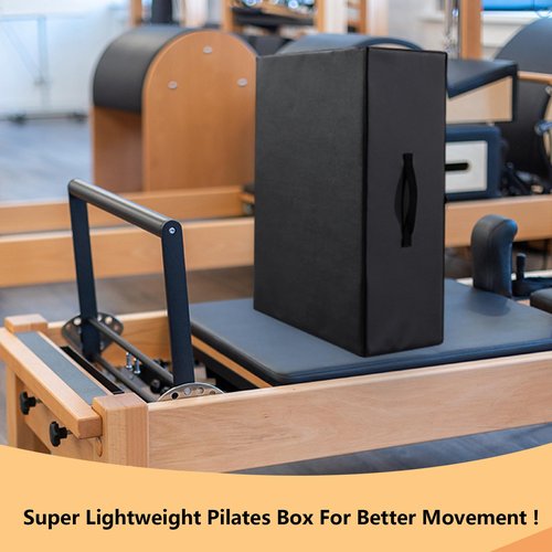 Wintogo Pilates Sitting Box for Reformer , 26 x 15 x 10 inch Professional Pilates Equipment Accessory for Home Gym & Studio, Strength & Balance Training, Stretching Exercises
