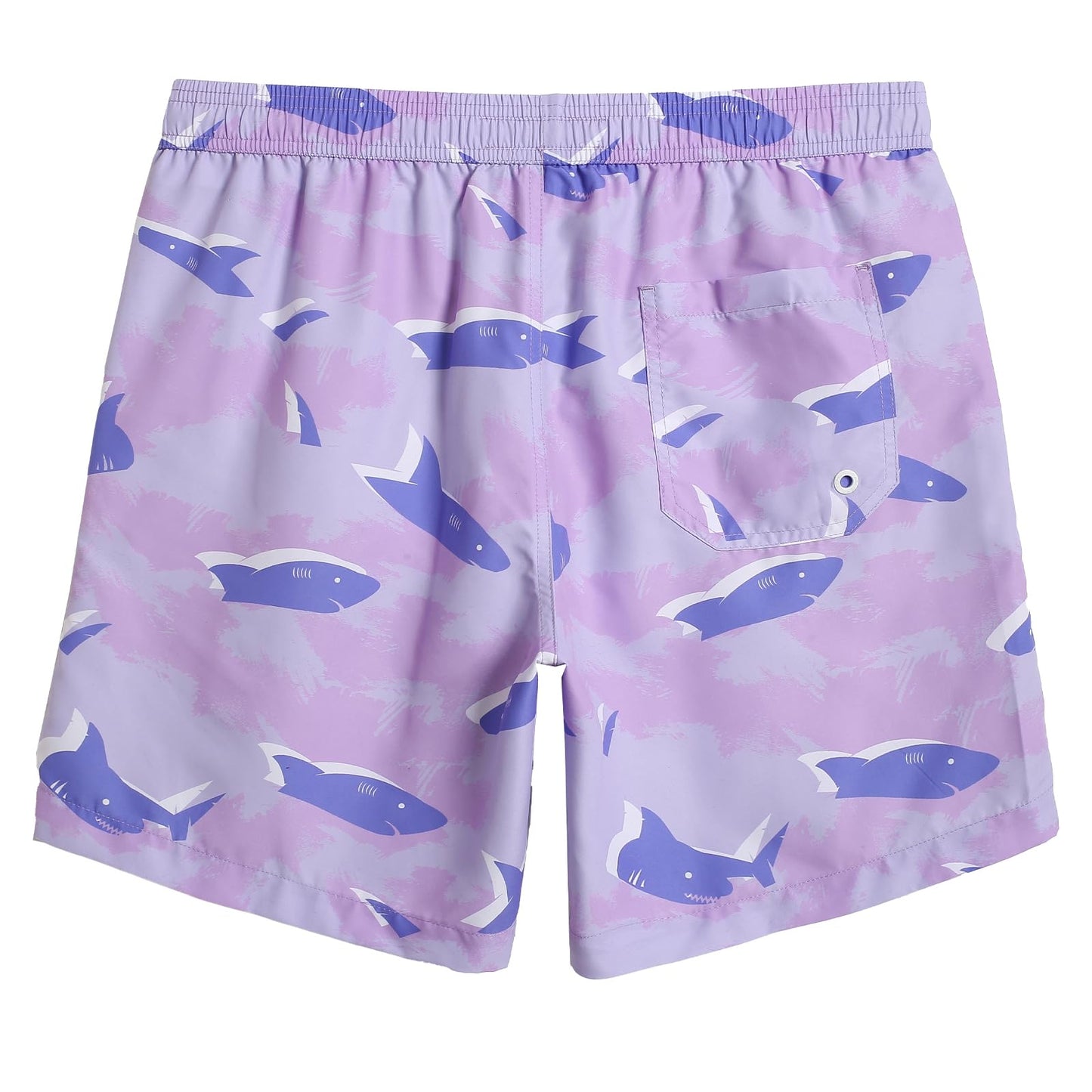 maamgic Mens Swim Trunks Quick Dry Swim Shorts with Mesh Lining Funny Swimwear Bathing Suits 7inch Purple Shark XX-Large
