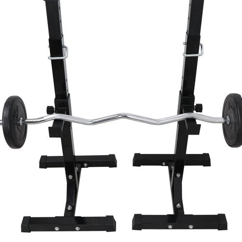F2C Max Load 550Lbs Pair of Adjustable 41"-66" Rack Sturdy Steel Squat Barbell Free Bench Press Stands GYM/Home Gym Portable Dumbbell Racks Stands