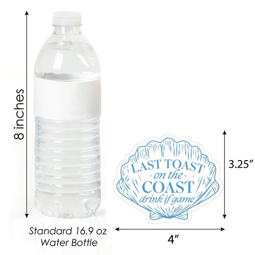 Big Dot of Happiness Last Toast on The Coast Drink If Party Game, Coastal Bride Beach Bachelorette Game Cards – Set of 24