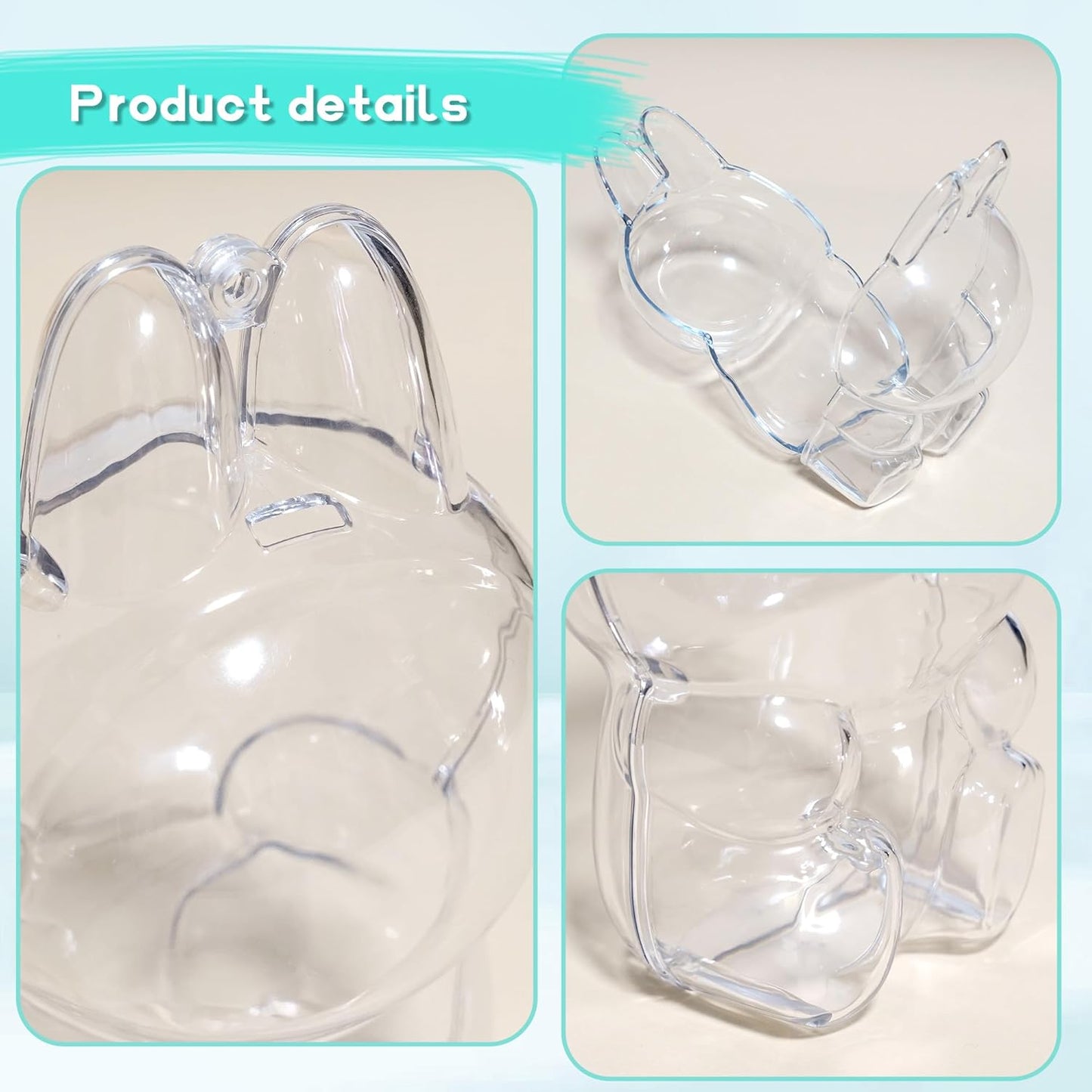 1PCS Protective Case Compatible with LABU The Monsters Exciting Macaron - Clear Plastic Box with Keychain & Anti-Loss Silicone Strap,Plastic Clear Display Box(No Doll Included,17CM)