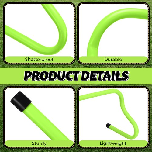 Wettarn 12 Pcs 9" Speed Training Agility Hurdles for Athletes Reliable Training Hurdle Plyometric All Purpose Practice Equipment for Soccer Basketball Football(Green)