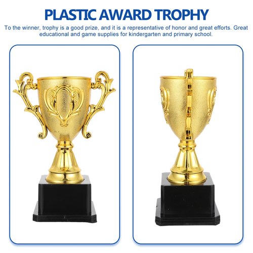 IMIKEYA Gold Award Trophies: Golden Trophies for Kids Awards Plastic Trophy Awards Trophies Cup for Kids Party Favors Sports Footabll Rewards Competition Tournaments