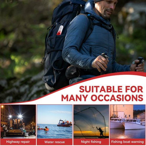 Boat Flares,LED Boat Flares Coast Guard Approved,Smart Marine Signal Light, Boat Safety kit, Electronic Boat Distress Flare,for Fishing Nets, Buoys, or Boats(2 PCS)