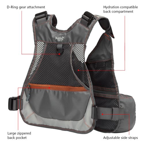 Bassdash Youths Kids Fly Fishing Vest for Adjustable Size with Multiple Pockets Trout Bass Fishing Gear FV09