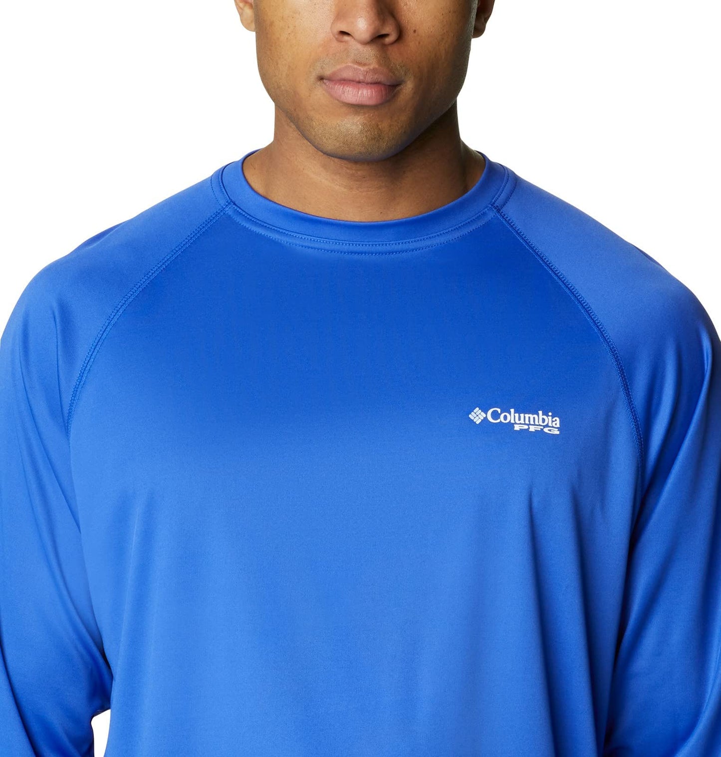 Columbia Men's Terminal Tackle Long Sleeve Shirt, Tanzanite/White Logo, 2X Tall