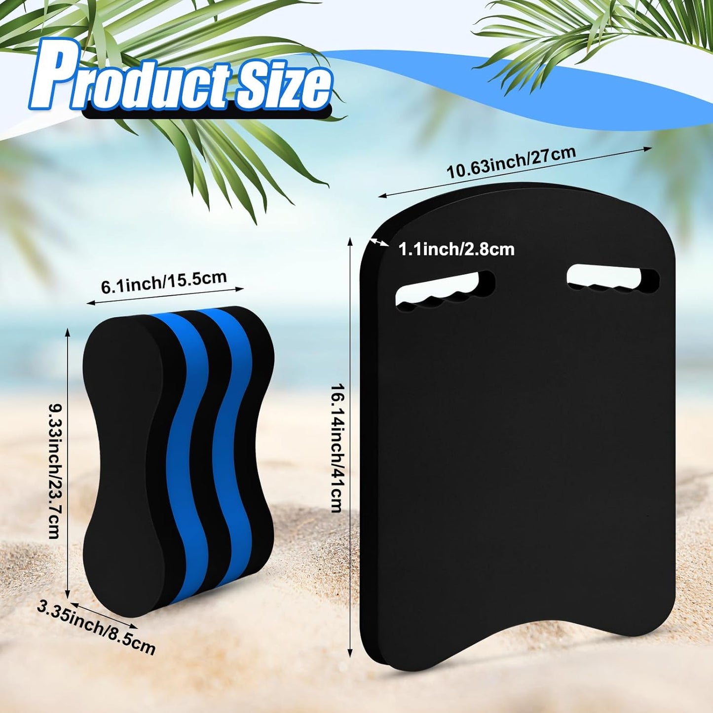 2 Pcs Swimming Kickboard Pull Buoy Set Training Aid Float Pull Buoy Leg Float Swimming Training Equipment Accessories for Hand Leg Adults Children Beginners Exercise Fitness
