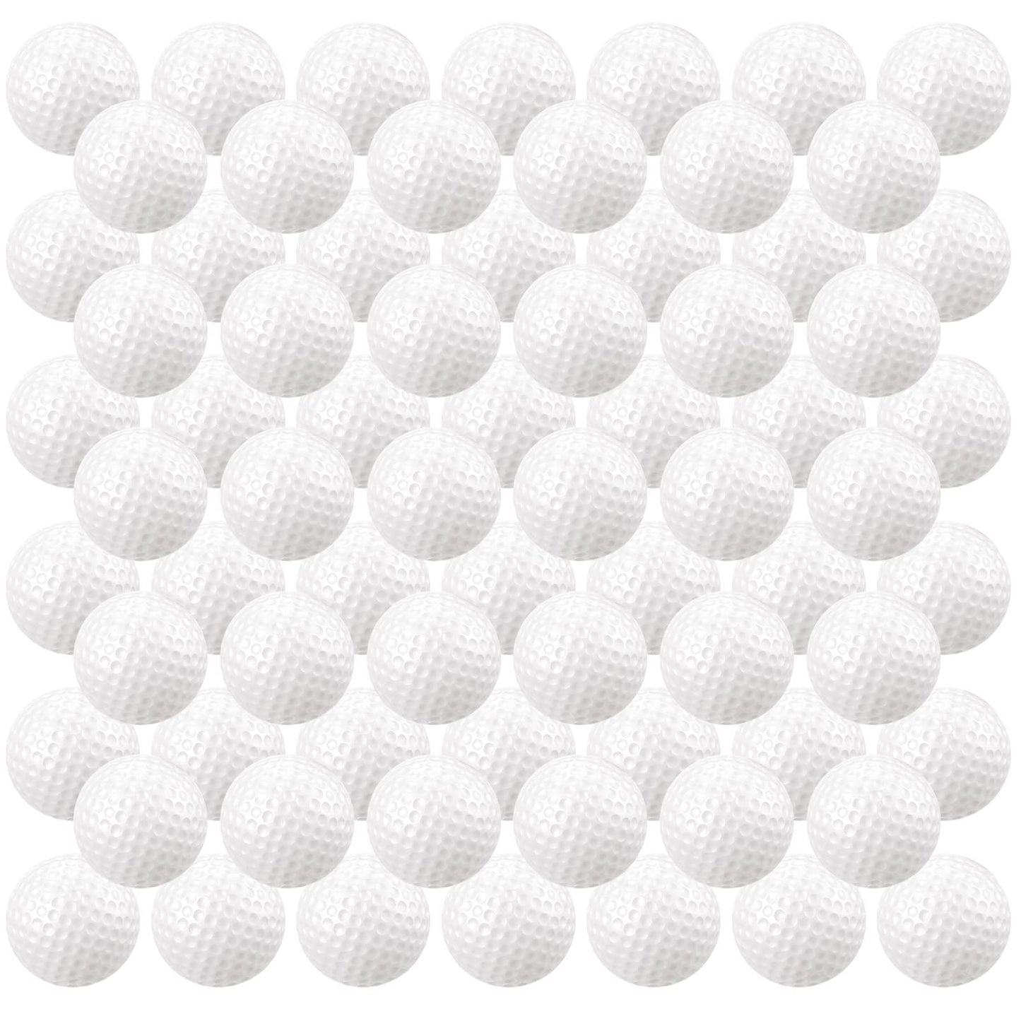 Junkin 80 Pcs Foam Golf Balls Rubber Practice Balls Realistic Feel and Flight Sport Training for Indoor or Outdoor Backyard Golf Training(White)