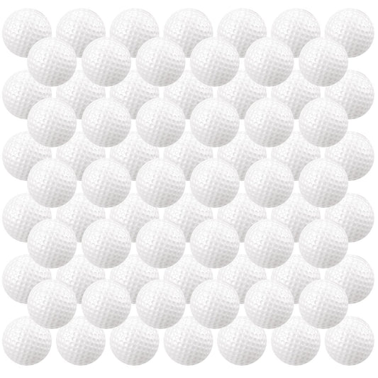 Junkin 80 Pcs Foam Golf Balls Rubber Practice Balls Realistic Feel and Flight Sport Training for Indoor or Outdoor Backyard Golf Training(White)