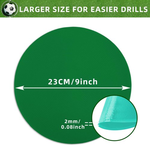 Vhxorrz Poly Spot Markers 9 inch 12 Pcs Non-Slip Floor Dots Flat Field Cones Rubber Circles for Gym for Football Soccer Basketball Speed Training Markers Dance Kids Class room Sports Drills TPE Set-A1