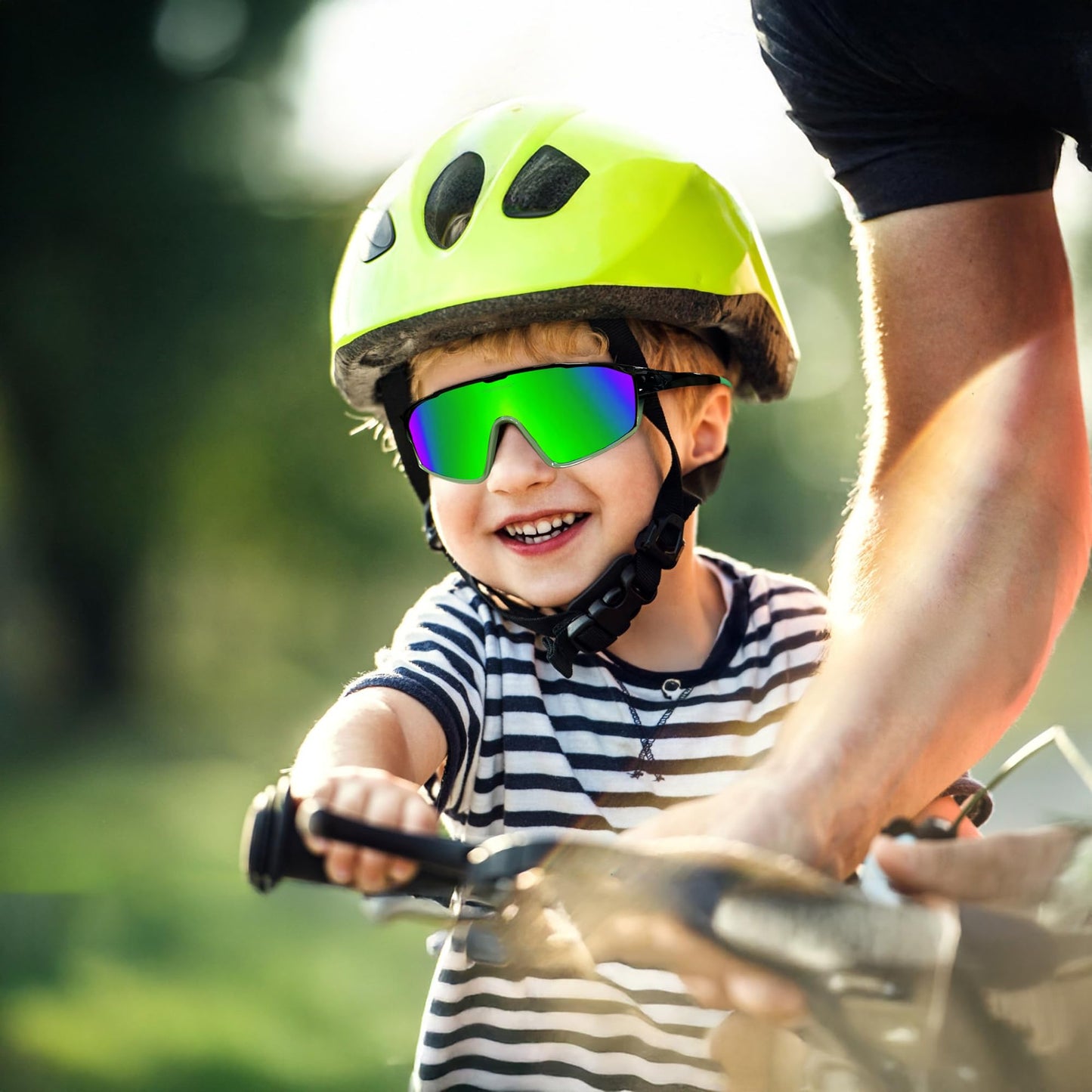 FEISEDY Kids Teens Baseball Polarized Sunglasses Lightweight TR90 Frame UV400 Sports Cycling Shades for Boys Girls B0186