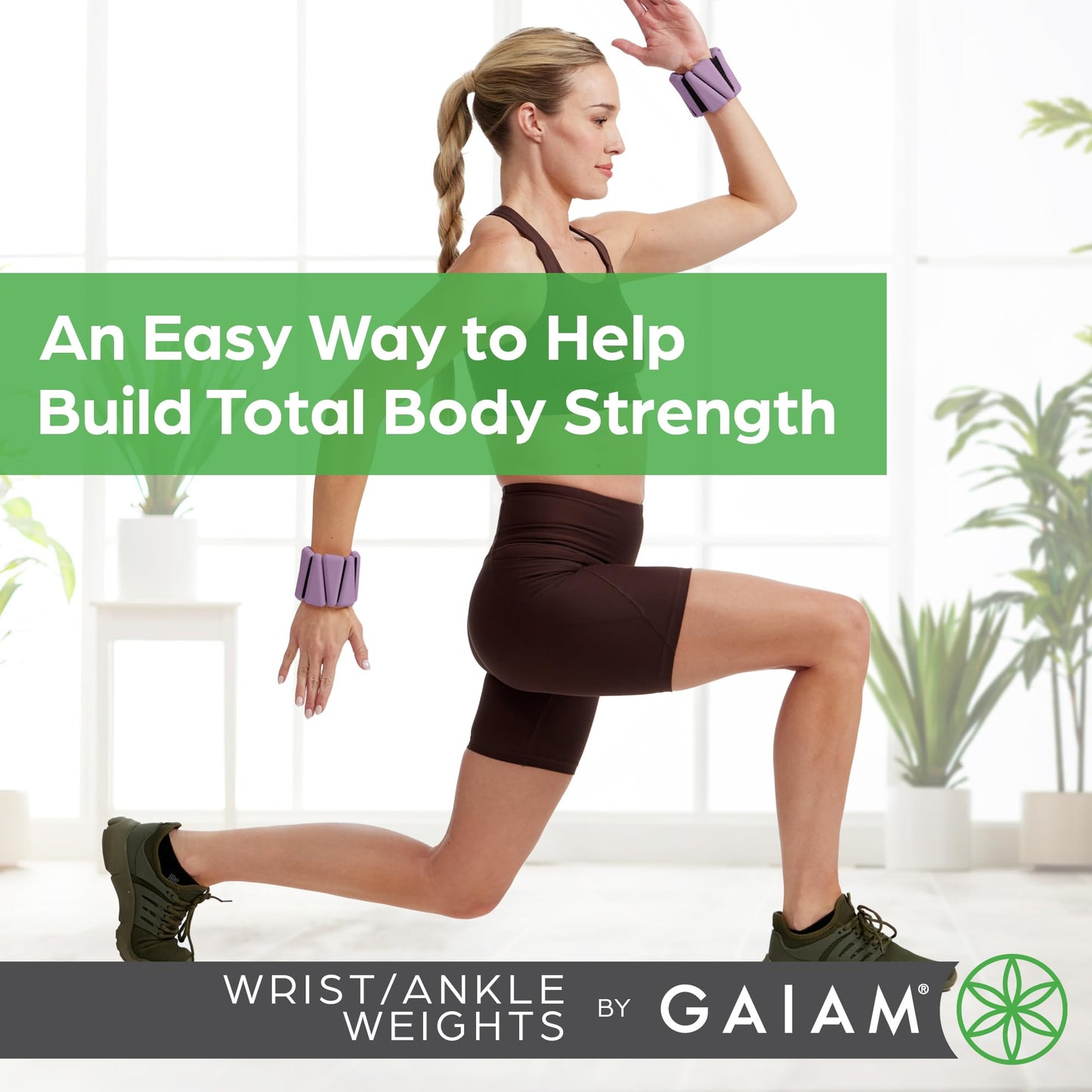 Gaiam Wearable Bracelet to Strengthen, Tone & Sculpt, Adjustable Ankle Weights for Women & Men for Yoga
