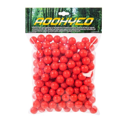AOOHYEO Reusable Rubber Paintballs 200X.50 Cal - Indoor Shooting Training Outdoor Self-Defense Balls 0.50 Caliber Solid Soft Recycle Paint Balls