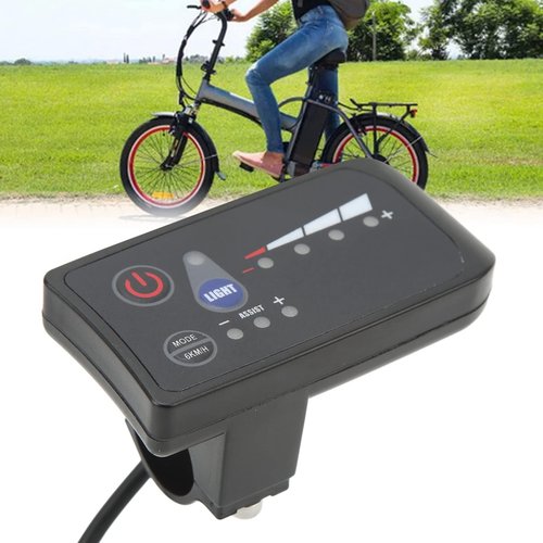Xcello Electric Bike Power Display Meter, Universal 5 Pin LED Panel for Cycling with Waterproof Plug(48V)