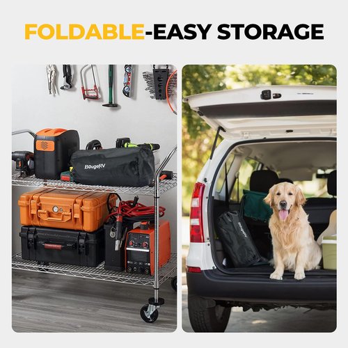 BougeRV Soft Roof Rack Pads Surfboard Car Rack for SUP Kayak Canoe Ladder Luggage Carrier, Universal for Different Shape of Cross Bars, Water-Resistant Crossbar Pads with 2 Endless Ratchet Straps