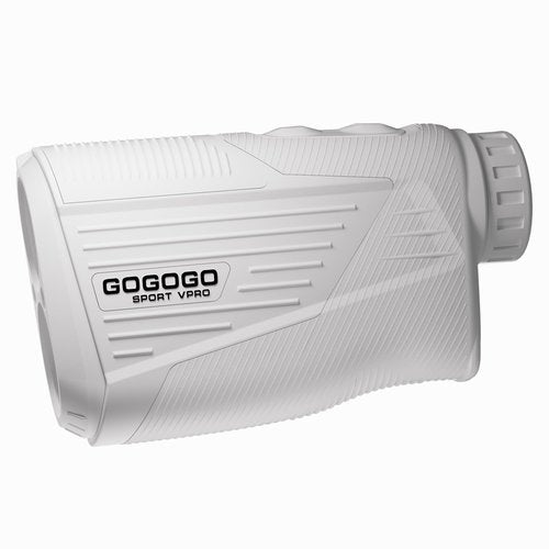 Gogogo Sport Vpro ZeroIn Lite Rechargeable Golf Rangefinder with Slope and Magnet 1400 Yards White Range Finder for Disc Golf