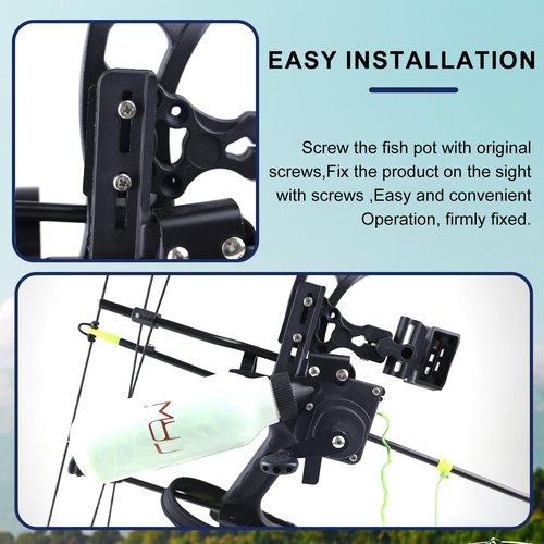 Adult Archery Compound Bow and Arrow Set Bow Fishing Combo kit Adjustable 30-65LBS Composite Bow Combination 19.5 "-30" Drawstring Length Hunting Equipment (Black)