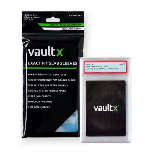 Vault X Graded Trading Card Slab Sleeves, Exact Fit Bags for PSA, MGC, CGC, UGC, GG and Other Similar Sized Cases, Collectible Card Games, Sports, TCG (100 Pack)