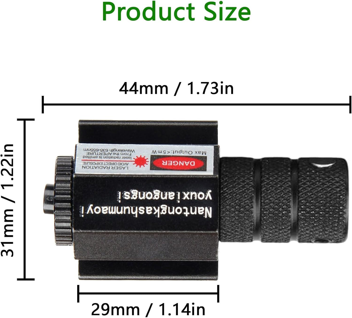 KASENTE Red Laser Beam Sight with 21mm Picatinny Weaver Rail Mount for Airsoft Gun Pistol Rifle