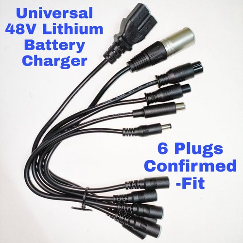 HERISKEER [Verified Fit] 54.6V 3A Fast Charger (7 Plugs) Universal for 48V Lithium Battery 13S 48 Volt Replacement Charger HeyBike Lectric Sondors Pedego Rad Power Aventon VIVI (48V Only) etc