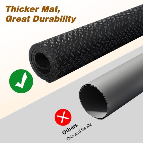 Roylvan Workout Mat for Elliptical Exercise Machine, 23.6" × 17" Non Slip Mat for Pedal Exerciser, Ellipse Leg Exerciser, Silicone Exercise Mats for Floor, Enhanced Stability and Safety