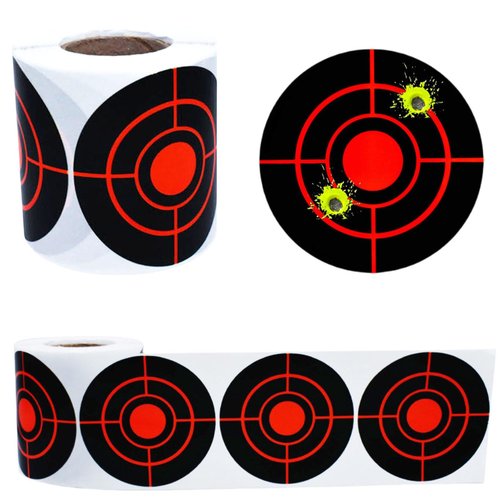Splatter Targets 3 Inch 250PCS Reactive Papers Target Stickers 3in Self Adhesive Target Roll for BB Gun, Pellet Gun, Airsoft, Rifle Indoor and Outdoor Shooting Range