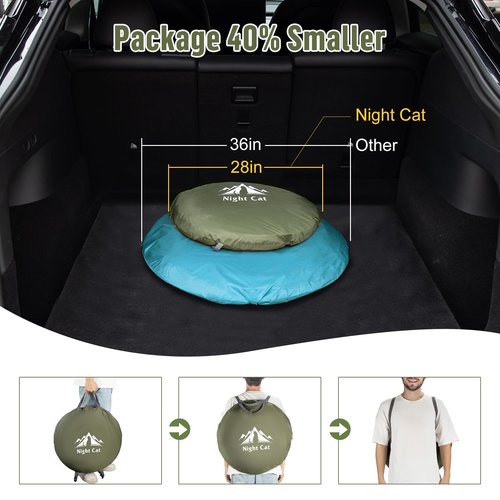 Night Cat Pop-up Camping Tent: 2 Person Tent Waterproof Instant Easy Setup Family Tent