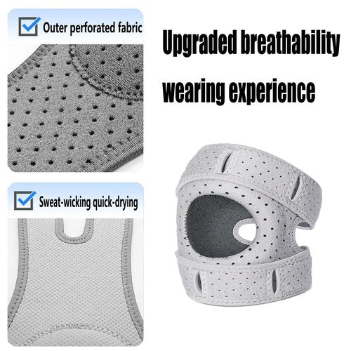 Seodon Wellknee Knee Brace, Wellnee Patellar Pad Realign Knee Joint While You Move,Adjustable Knee Brace for Men and Women with Side Stabilizers, For running, sports and exercise