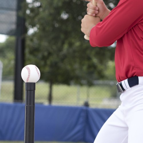 Champion Sports Deluxe Batting Tee - Mounted Adjustable Telescopic Batting Tee - 22"–36"