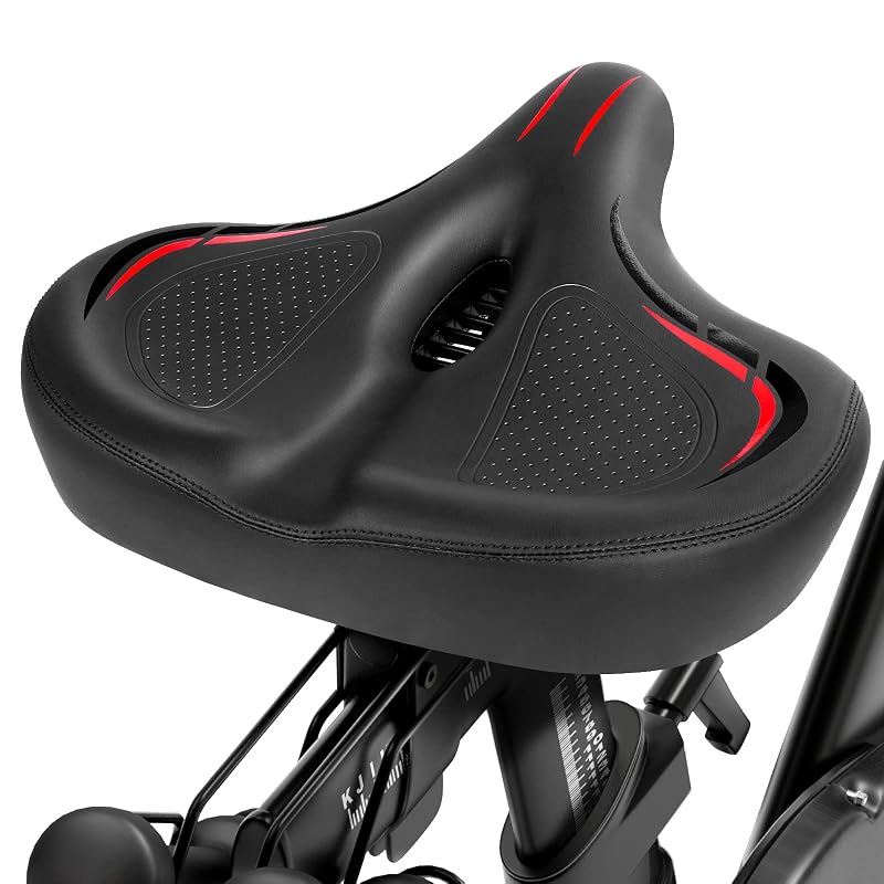 Oversized Bike Seat Cushion for Peloton, Extra Wide - Replacement Saddle (Variation: Oversized Seat Red)
