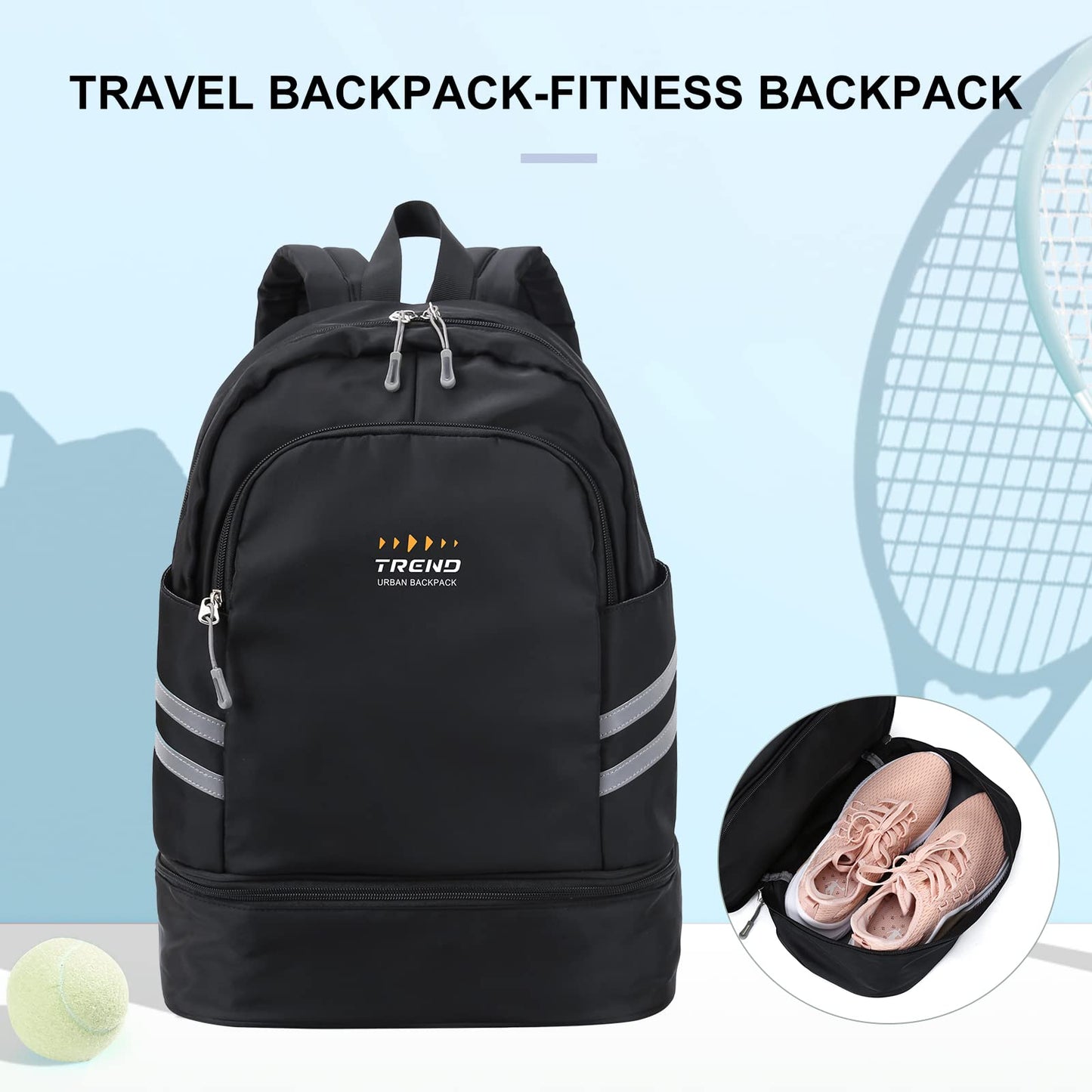 SYCNB Gym Backpack for Women with Shoes Compartment,Sports Backpack