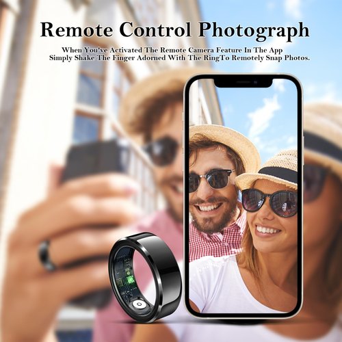 Delcast Smart Ring for Women Men-Wearable Fitness Tracker with Sleep Tracking Heart Rate Blood Oxygen Healthy Monitor Ring Activity Monitoring Steps Calories for Adult