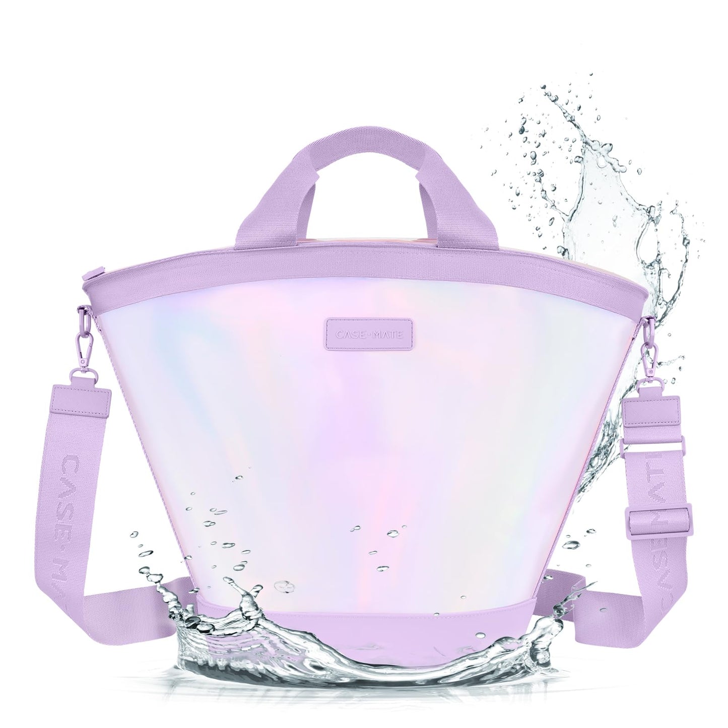 Case-Mate Soap Bubble Large Jelly Cooler Tote (12L) - Soft Cooler Bag w/Zippered Insulation - Keeps Drinks Cold for 24 hrs - Ideal for Beach & Weekend Getaways - Travel Tote w/Crossbody Strap