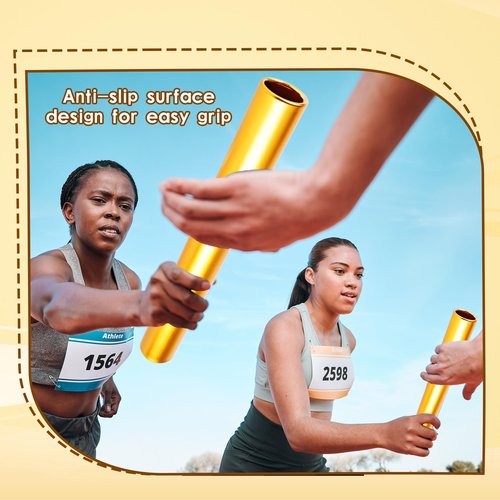 Hoarost 10 Pcs Track Batons Aluminum Running Field Race Batons Sports Relay Baton for Outdoor Running Race Practice Athlete Team Sports Race Tools