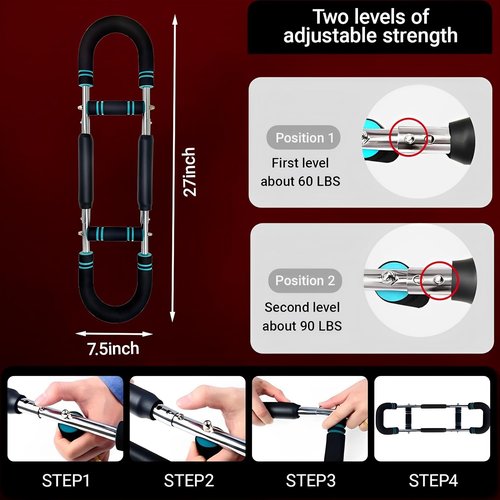 Twister Arm Trainer, Adjustable 40-100lbs Chest Workout Equipment, Chest Trainer for Men, Shoulder Muscle Training Fitness Equipment, Detachable Design Fitness Anywhere
