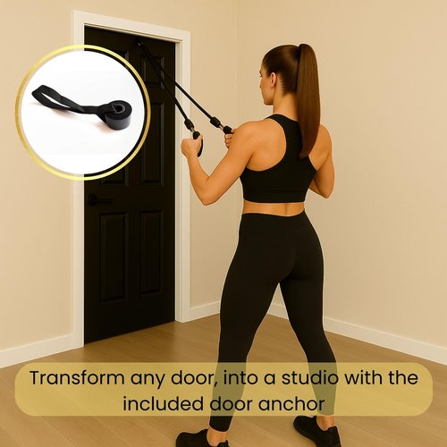 Fluxur Wellness Pilates Bar Kit with Resistance Bands for Women – Adjustable Home Workout Set with Booty Band, eBook & More – Full Body Toning for Beginners & at-Home Fitness