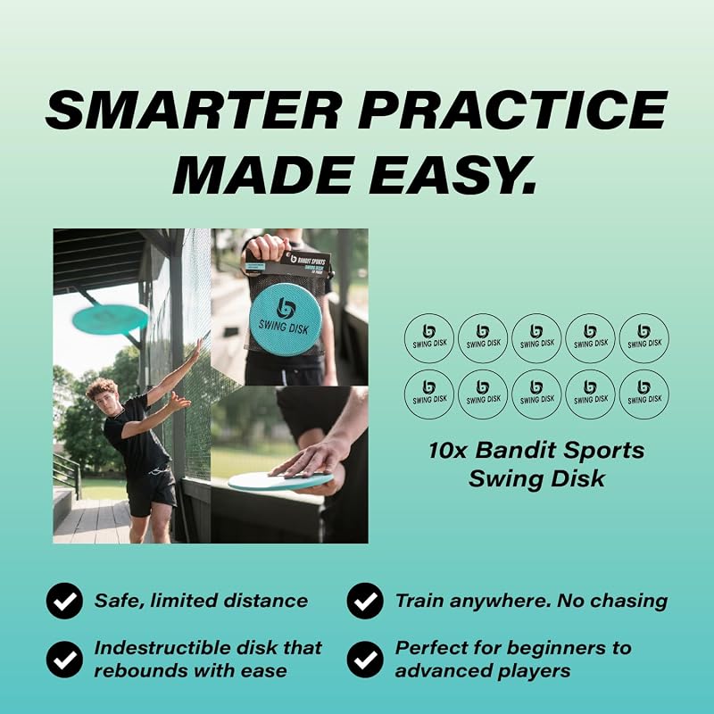 Bandit Sports Swing Disk Baseball Swing Trainer – Pack of 10 for Hitting Mechanics