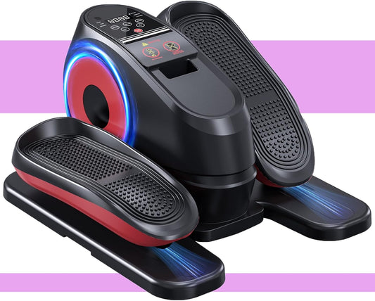 2025 New Upgraded Under Desk Elliptical Machine, Electric Ellipse Leg Exerciser, Forward & Reverse Directions,Quiet and Fully Assembled, Upgraded Manual Safety Power Switch