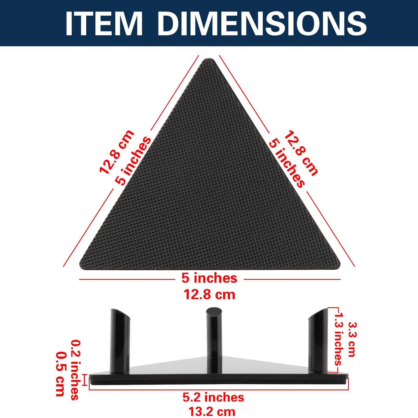 Frtrche Ball Display Stand with Anti-slip Mat, 1.3inch Pegs Acrylic Sleek Holder for Different Size Basketball, Soccer Ball, Football, Sturdy Memorabilia Display Case-Black