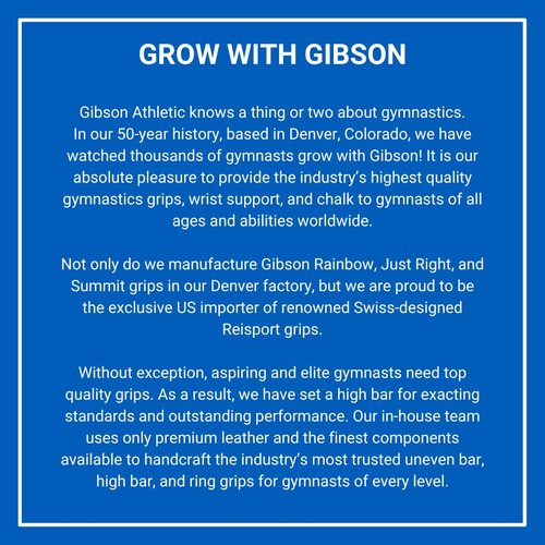 Gibson Athletic Girls Double Buckle Just Right Uneven Bar Grips, Gymnastics, Girls, White, Medium
