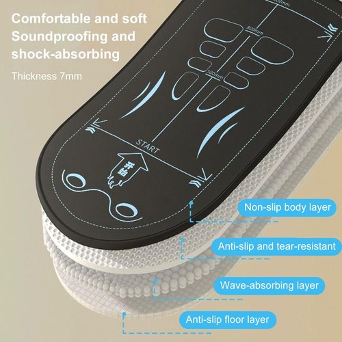Exercise Equipment Mat For Roller Wheel, Non-Slip Workout Mat, Roller Wheel Exercise Mat, Non-Slip Exercise Mat Abdominal Knee Mat, 7mm Extra Thick Exercise Equipment Yoga Floor Mats