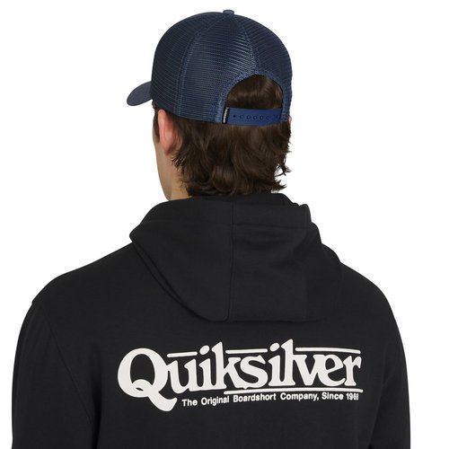 Quiksilver Men's Premium Cotton Adjustable Snap Back Logo Baseball Cap, Flint Stone