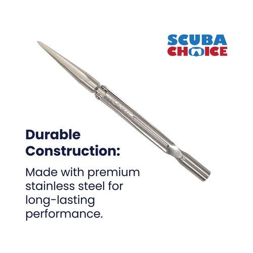 Scuba Choice Palantic 7mm Tricuspid Spearfishing Speartip - Durable Stainless Steel, 6" Length, Easy to Install for Reliable Shots, Perfect with Spearfishing, Hunting and Underwater Adventures