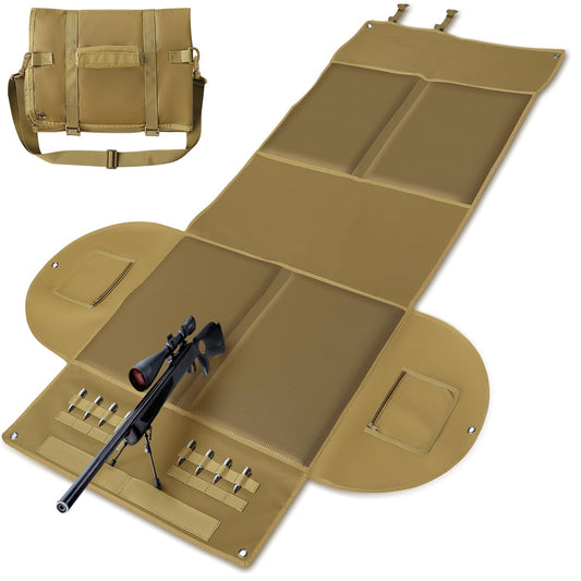 2win2buy Shooting Mat with Elbow Wings, Extra Large Hunting Shooting Mats Prone Padded Roll Up Portable Waterproof Hunting Mats Non-Slip Durable Shooting Rest for Shooters Range Rifle