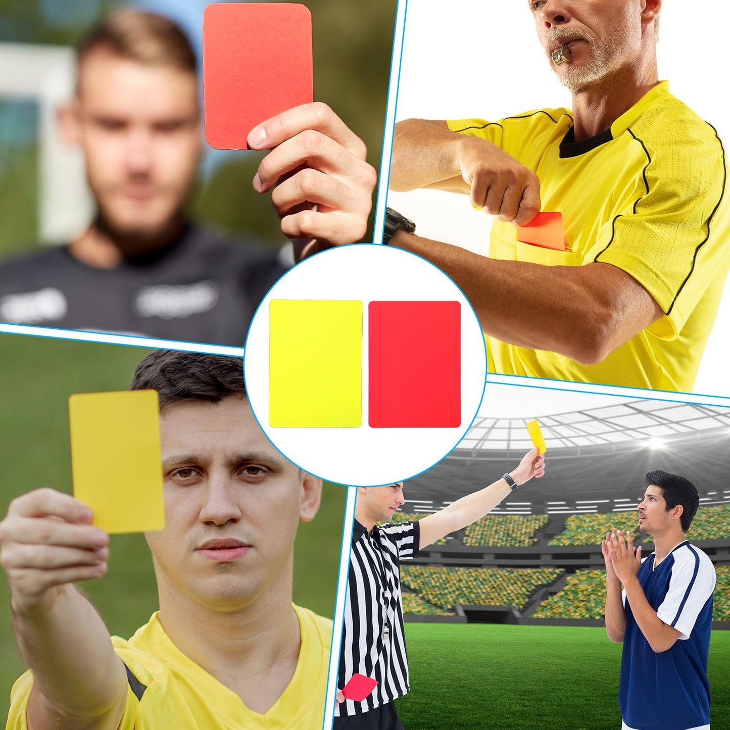 10pcs Soccer Referee Cards,Professional Soccer Referee Kit,Yellow Card Red Card, Warning Penalty Cards Judge Accessory for Sport Competition,Play & Training