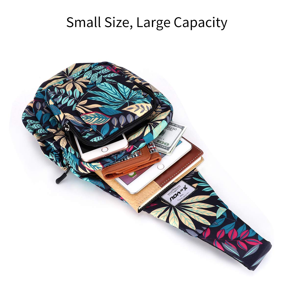 XEYOU Small Sling Bag for Women Crossbody Backpack Hiking Travel Daypack Chest Bag Lightweight Shoulder Bag