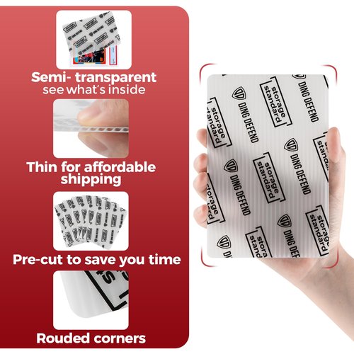 Card Protectors Trading Cards Shipping Supplies, 110-Pack 4'' x 6'' Graded Card Sleeves for Mailing Inserts, Plastic Semi Rigid Card Holder Better Than Corrugated Cardboard Sheets